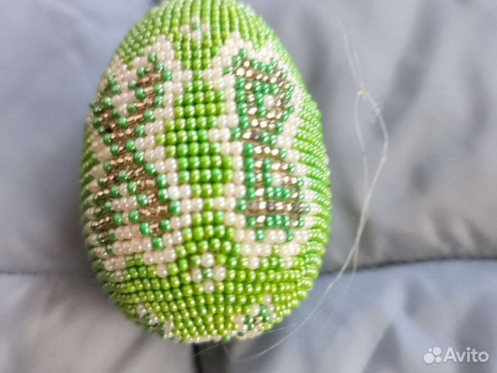 Яйцо пасхальное бисер ручная работа