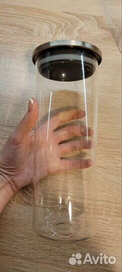 Стеклянная банка для круп и сыпучих продуктов