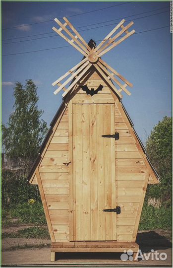 Дачный туалет с декором кяе 199