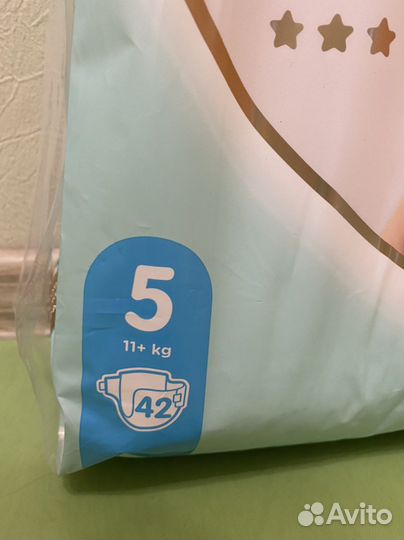Pampers Premium Care, размер 5, 42 шт. Новые