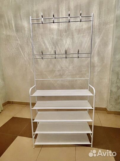 Вешалка напольная с обувницей