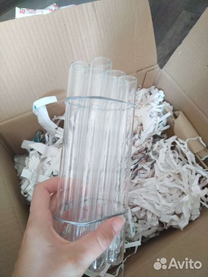 Пробирки стеклянные цилиндрические 100 шт