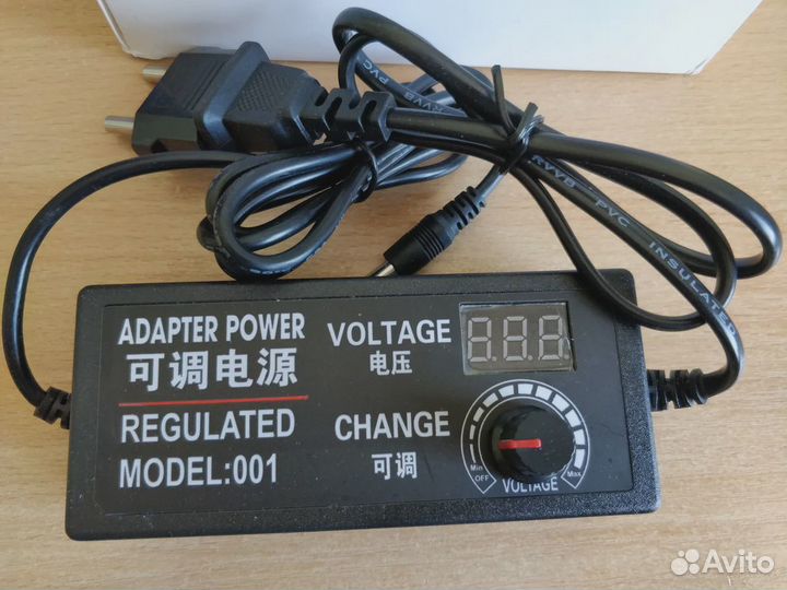 Блок питания 3-12V 5000mA с вольтметром, 52507