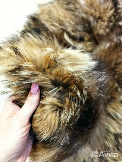 Воротник,мех,шкура енота