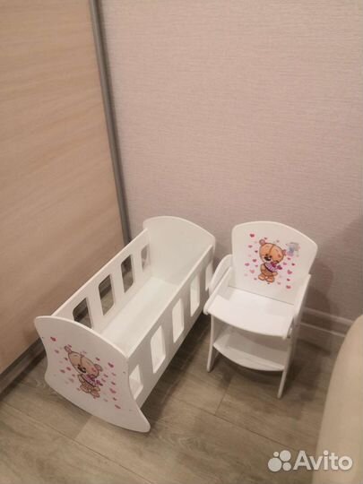 Мебель для кукол, набор из дерева