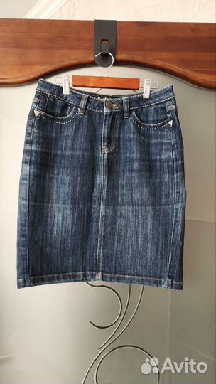 Джинсовая мини-юбка