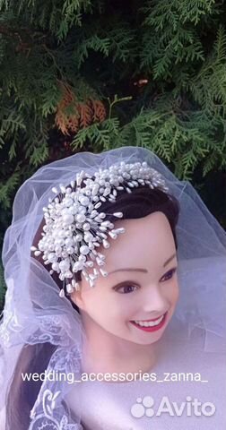 Свадебные аксессуары.Шпильки, веточки,ободок и тиа