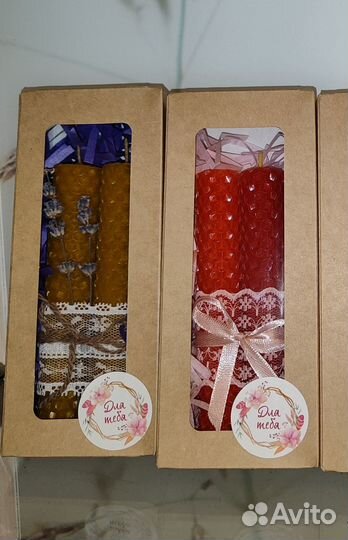 Свеча поштучно из натуральной вощины