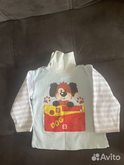 Детские футболки и водолазка, размер 68-74