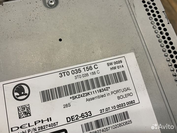 Skoda Superb 2008-2015 Магнитола