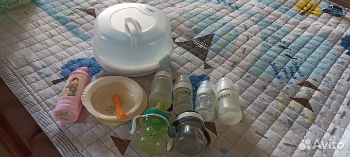 Стерилизатор для бутылочек avent+поильники
