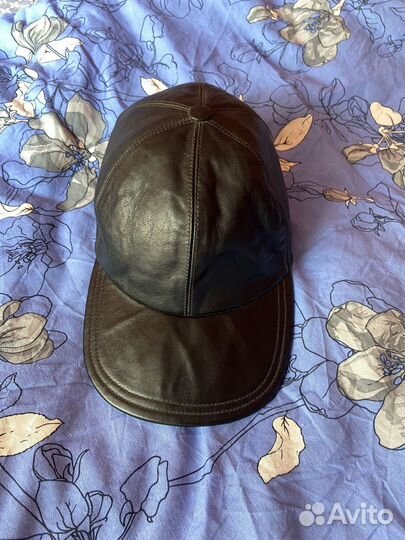 Кепка кожаная