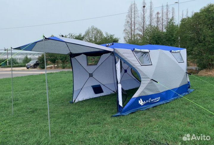 Зимняя палатка куб трехслойная 400х200