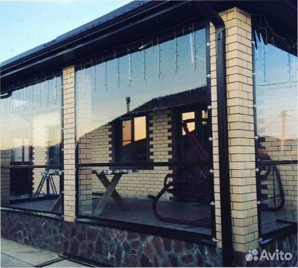 Прозрачные Шторы на беседку веранду