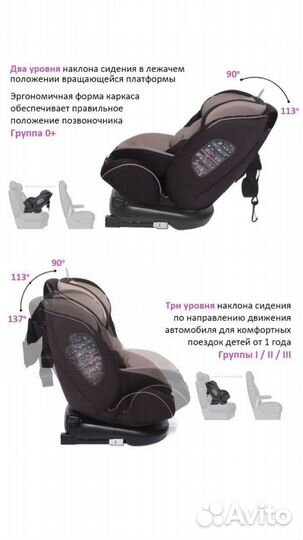 Автокресло детское поворотное Shelter Isofix