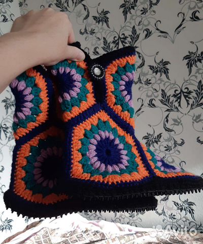 Тапки тёплые ручной работы р.37-38 новые