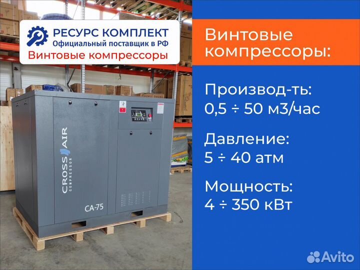 Винтовые компрессоры 0,59 - 10 м3/мин