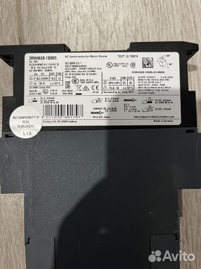 Устройство плавного пуска siemens