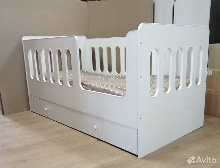 Кроватка-манеж (укороченный домик) 160*80 с ящиком