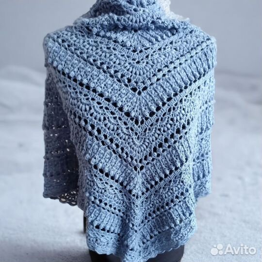 Шаль бактус из полушерсти