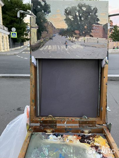 Картина маслом городской пейзаж Санкт-Петербург