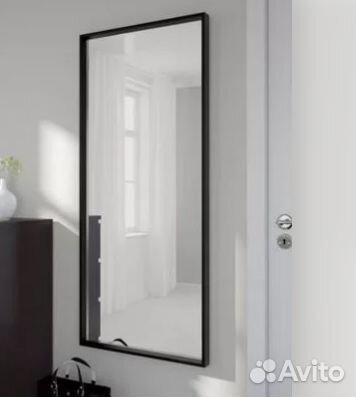 Зеркала-черное/белое 2шт настенные IKEA Хор сос