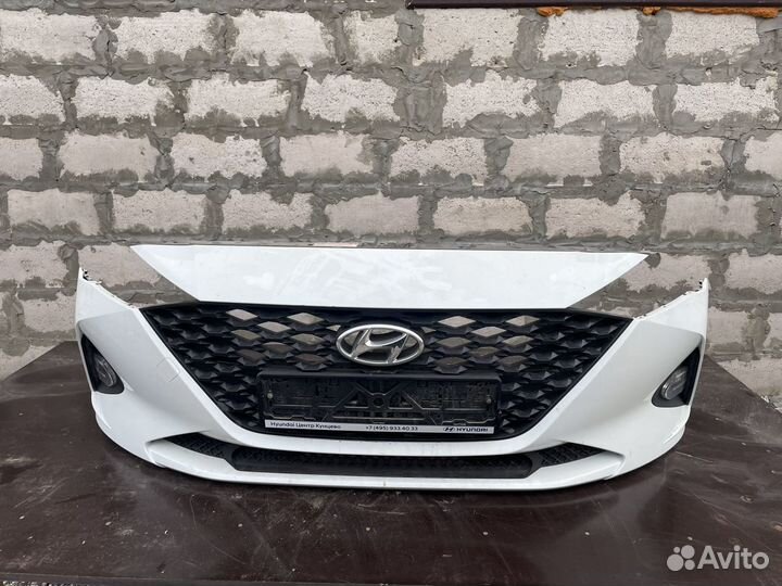 Бампер Hyundai Solaris 2020 в цвет PGU