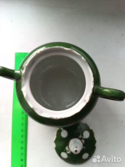 Сахарница горошек дореволюционая трезубец Кузнецов