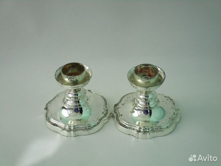Пара подсвечников англия серебрение