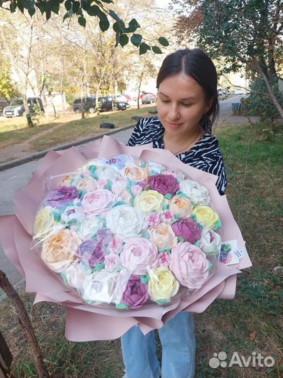 Съедобные букеты из зефира