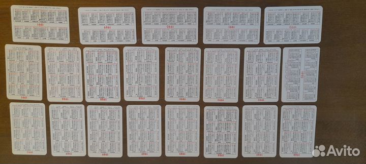 Карманные календарики 80-90х годов