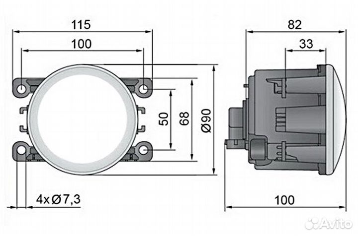 Светодиодная птф Suzuki Grand Vitara