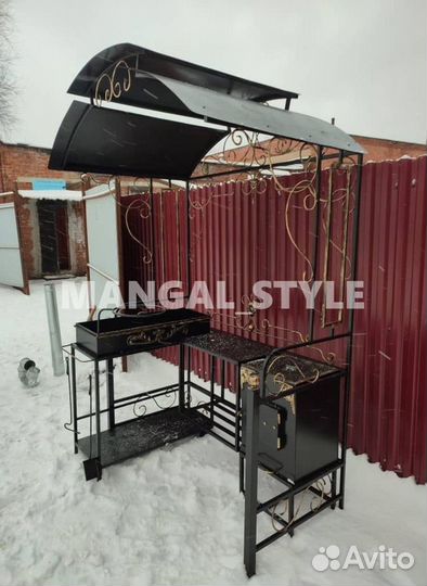 Мангал с крышей
