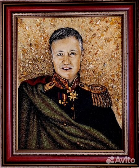 Портрет из янтаря, картины, сувенирная мастерская