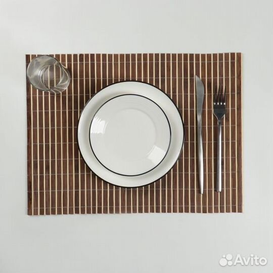 Салфетка сервировочная на стол «Соломка коричневая