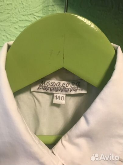 Блузка белая для девочек 140