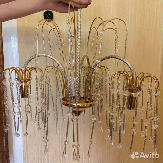 Люстра потолочная хрустальная