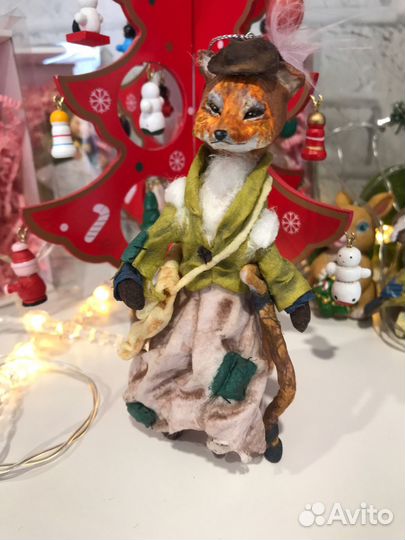 Ватная интерьерная,елочная игрушка