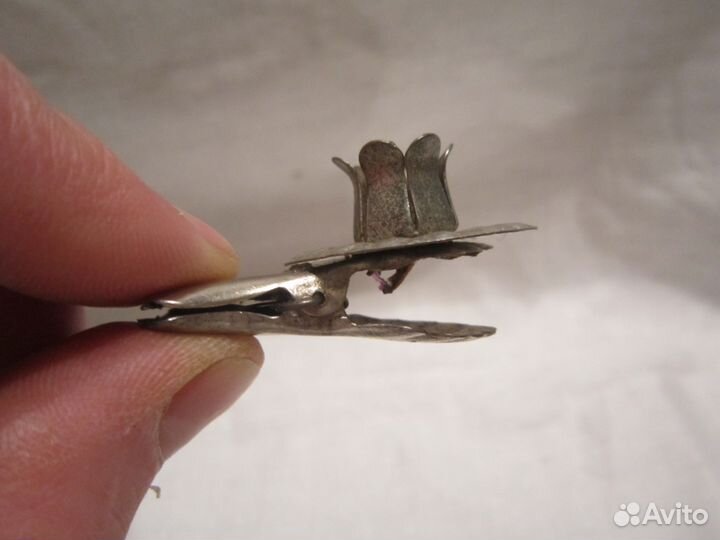 Ёлочная игрушка прищепка-подсвечник старинная