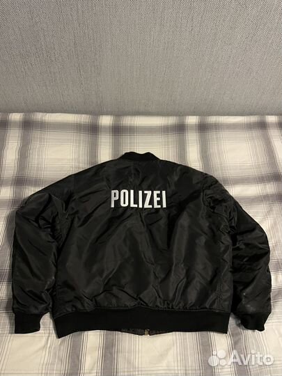 Бомбер polizei alpha industries ma 1 vintage y2k