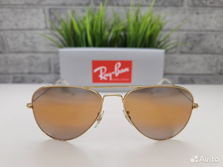 Очки Ray Ban Aviator Large Metal 001/4F Зеркальные