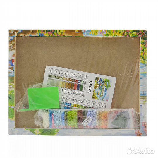 Алмазная мозаика 40x50 Девушка и белогривая лошадь