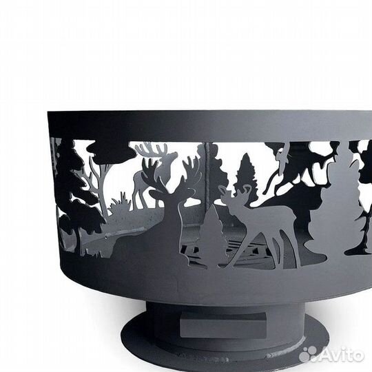 Костровая чаша изображение леса 60см высота 25см