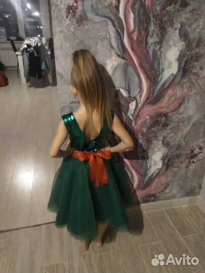 Новогодний костюм платье елка для девочки