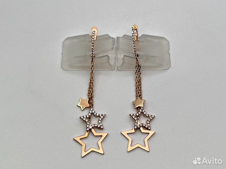 Золотые серьги 585 пробы