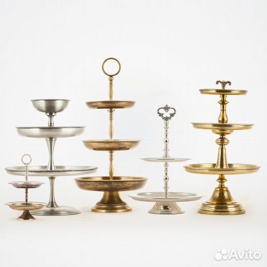 Этажерка латунная многоярусная