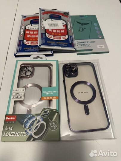 Чехлы и зашитное стёкла на Iphone14plus