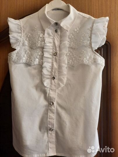 Блузка белая школьная 146