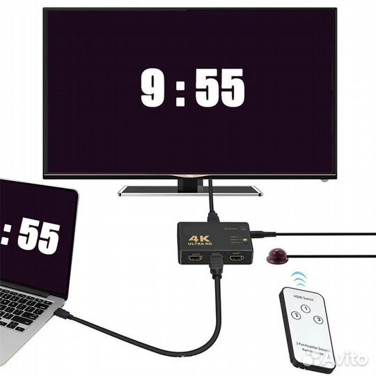 Hdmi свитч Ultra HD 3x1 выход
