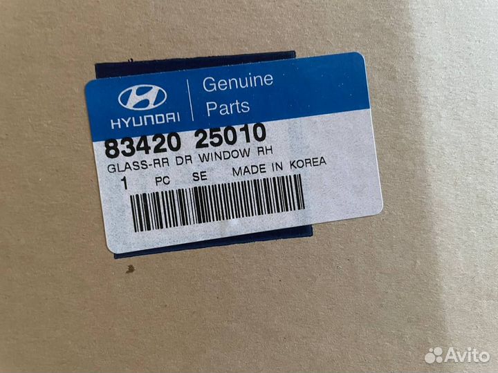 Стекло задней правой двери на Hyundai Accent